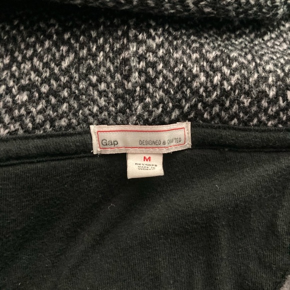 Gap Black and White Hooded Jacket Sz M - Picture 4 of 5